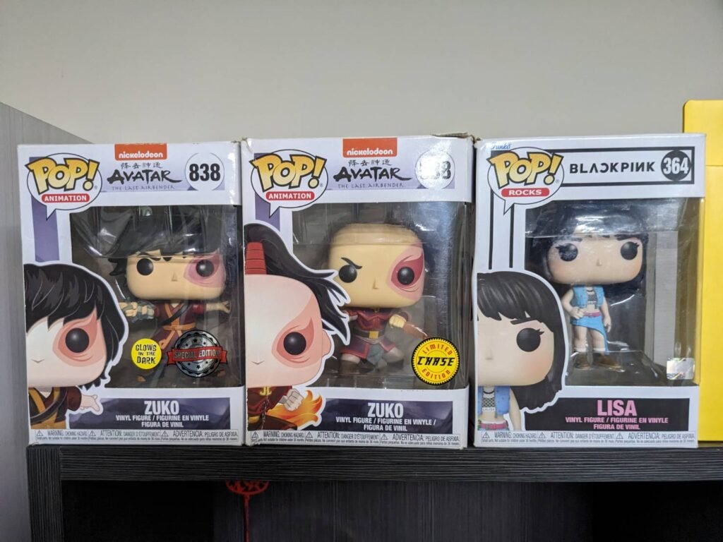 國際搬家服務美國寄回台灣Funko POP 降世神通 Avatar 火古典元素裡的烈火王子朱克和韓國女歌手BLACKPINK Lisa